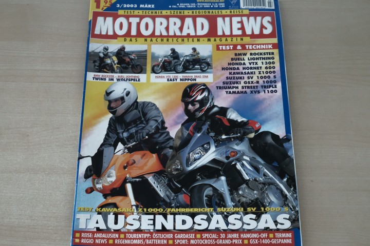 Deckblatt Motorrad News (03/2003)